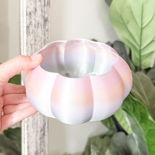 Large Pumpkin Craft Bowl - Lavender Rainbow - Designed by Newt!