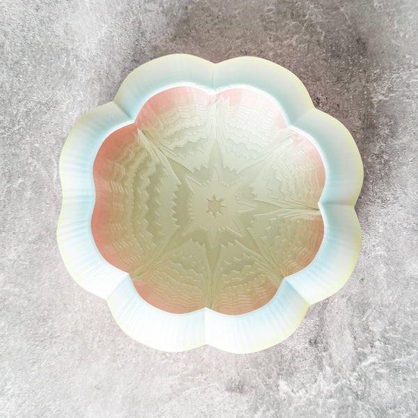 Large Pumpkin Craft Bowl - Pastel Dewey Rainbow - Designed by Newt!