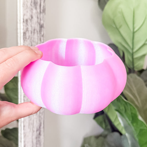 Large Pumpkin Craft Bowl - Pink Gem - Designed by Newt!