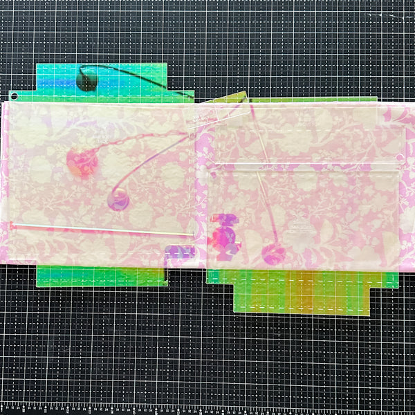 Babi Boxy Pouch and Crossbody  - Set of 4 - Holographic- Acrylic Template