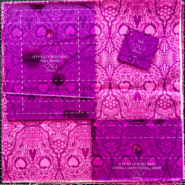 Itty Bitty Boxy Bag Set of 3 - Purple -  Acrylic Template