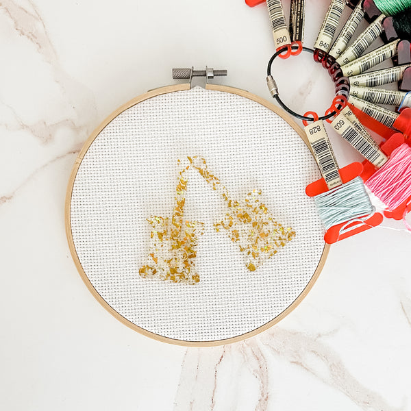 Gold Flake - Hanging Embroidery Floss Holder - Sold Individually