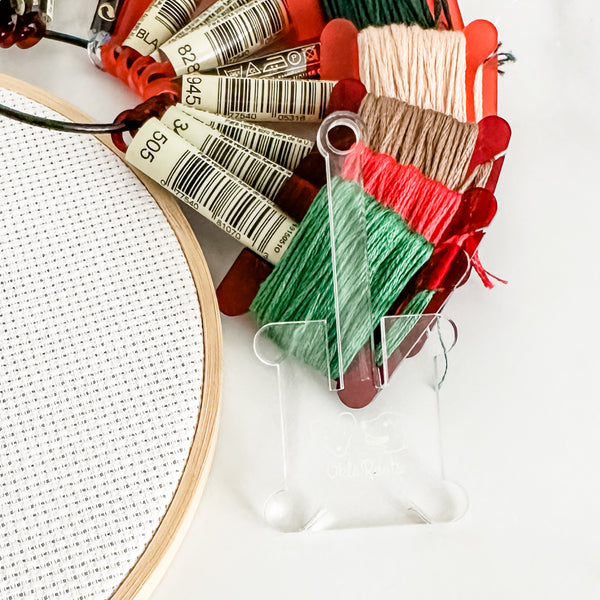 Clear - Hanging Embroidery Floss Holder - Sold Individually