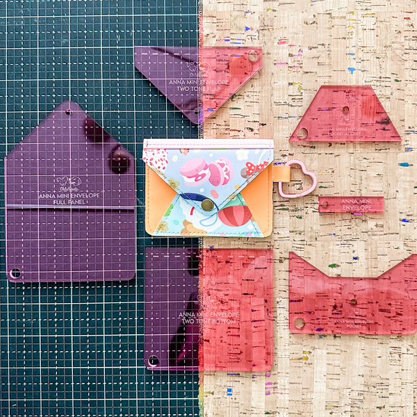 VINYL - Anna Mini Envelope Set of 6 - Pink -  Acrylic Template