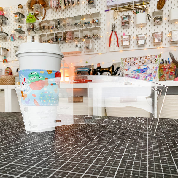 Clear Continuous Reversible Coffee Sleeve - Acrylic Template