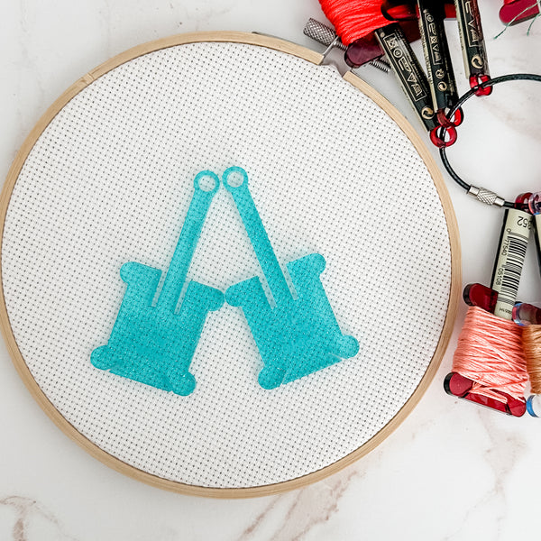 Glitter Blue - Hanging Embroidery Floss Holder - Sold Individually