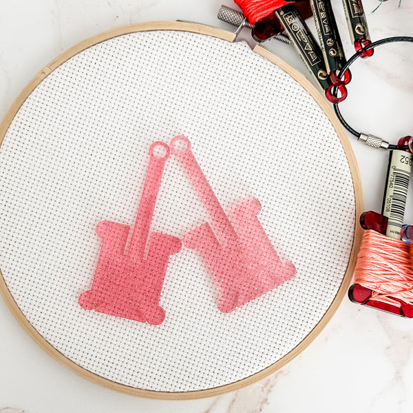 Glitter Pink - Hanging Embroidery Floss Holder - Sold Individually