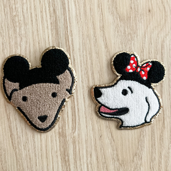 OklaRoots Pup Iron On Chenille Patches