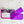 Load image into Gallery viewer, Curved Clear Bottom Zip Pouch - Purple - Acrylic Template