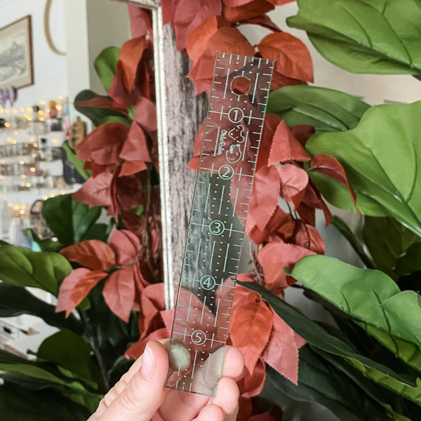 Green OklaRuler : 1" x 6" Clear Ruler