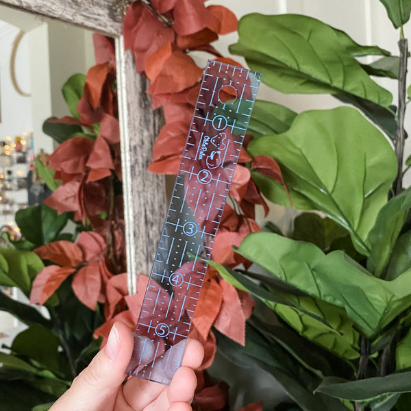 Ocean Blue OklaRuler : 1" x 6" Clear Ruler