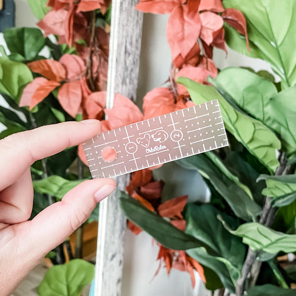 Frosted Mini OklaRuler : 1" x 3" Ruler