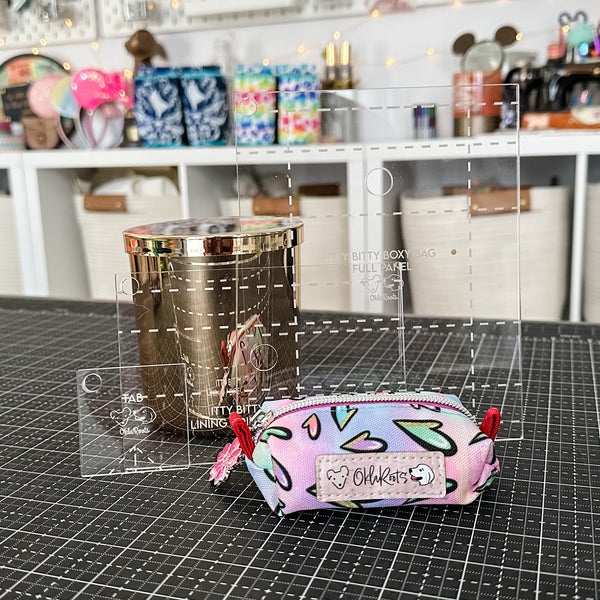 Itty Bitty Boxy Bag Set of 3 - Clear -  Acrylic Template