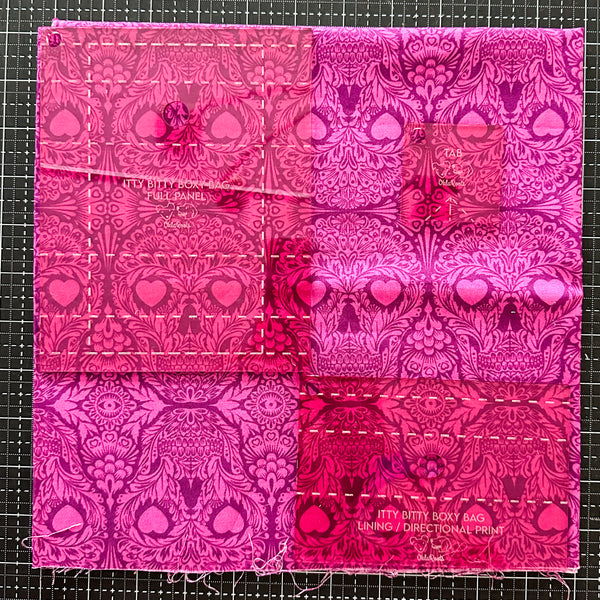 Itty Bitty Boxy Bag Set of 3 - Pink -  Acrylic Template