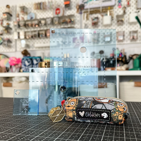 Itty Bitty Boxy Bag Set of 3 - Ocean -  Acrylic Template