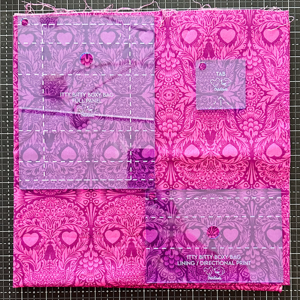 Itty Bitty Boxy Bag Set of 3 - Ocean -  Acrylic Template