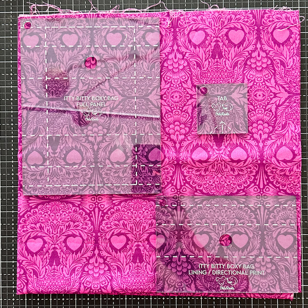 Itty Bitty Boxy Bag Set of 3 - Light Green -  Acrylic Template