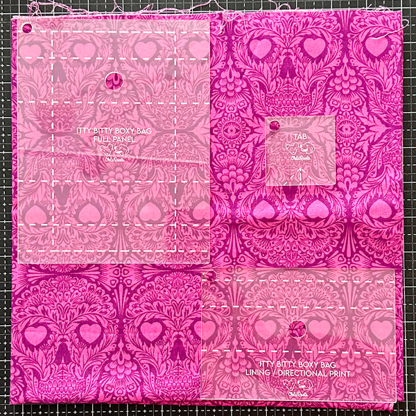 Itty Bitty Boxy Bag Set of 3 - Frosted -  Acrylic Template