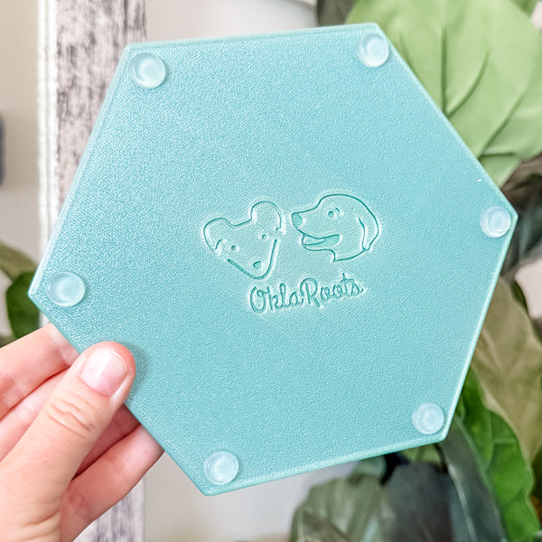 Hexagon Craft Tray - Honeycomb Base with Grips - Moss