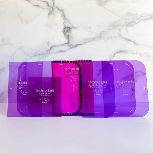 Spice Rack - Set of 5 - Purple - Acrylic Template