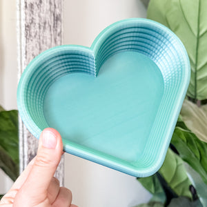 Tiered Large Heart Shaped Craft Bowl - Moss