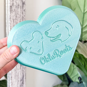 Tiered Large Heart Shaped Craft Bowl - Moss