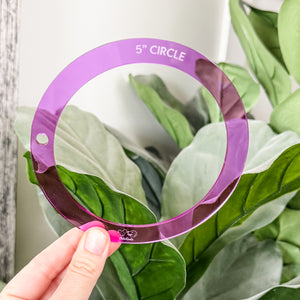Circle - Purple -  Acrylic Template - Set of 5