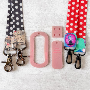 Open Center ROUNDED Fancy Straps - Size 1" - LIMITED COLOR - Iridescent Pink - Set of 3 - Acrylic Template