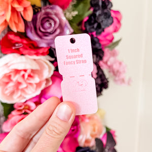 Open Center SQUARED Fancy Straps - Size 1" - LIMITED COLOR - Iridescent Pink - Set of 3 - Acrylic Template