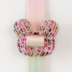 Removable Pumpkin Head Strapzeez™ - Black Pink Gold