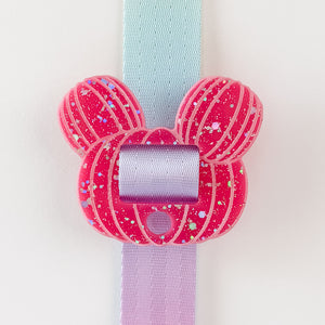 Removable Pumpkin Head Strapzeez™ - Hot Pink Stars