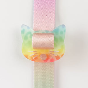 Removable Cat Head Strapzeez™ - Rainbow Leopard