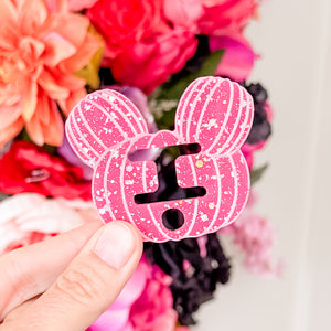 Removable Pumpkin Head Strapzeez™ - Hot Pink Stars
