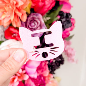 Removable Cat Head Strapzeez™ - Iridescent Pink