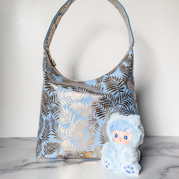 As Seen On OklaRoots - Lii Light Blue Hobo With Hacipupu Gummy Bear Bag Charm