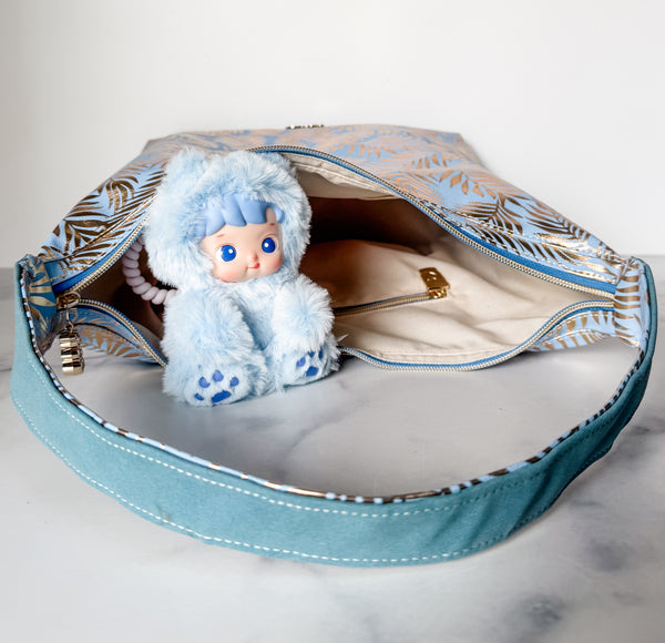 As Seen On OklaRoots - Lii Light Blue Hobo With Hacipupu Gummy Bear Bag Charm