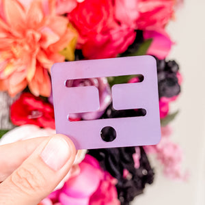 Removable Rectangle Strapzeez™ - Frosted Violet