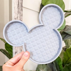 Mouse Craft Tray - Pyramid Base with Grips - Soft Grey