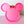 Mouse Craft Tray - Pyramid Base with Grips - Hot Pink