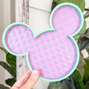 Mouse Craft Tray - Pyramid Base with Grips - Rainbow GLOW