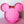 Mouse Craft Tray - Pyramid Base with Grips - Hot Pink GLOW Top