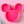 Mouse Craft Tray - Pyramid Base with Grips - Hot Pink GLOW Top