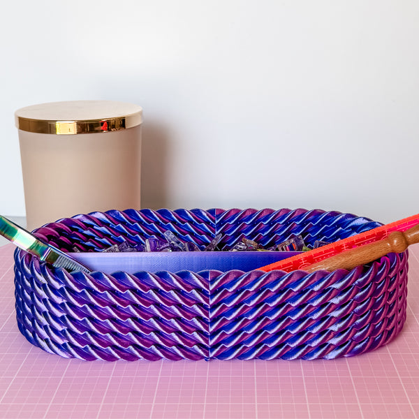 Craft Organizer - Chunky Rope - Purple Chrome