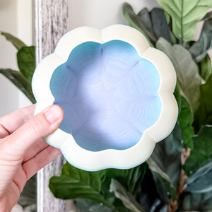 Large Pumpkin Craft Bowl - Matte Rainbow - Blue and Green - Designed by Newt!