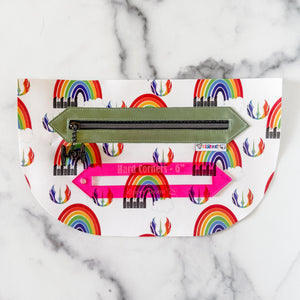 Hard Corners Zipper Accent Template - Magenta - 3 Sizes Available