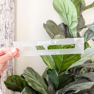 Square Zipper Accent Template - Frost - 3 Sizes Available