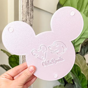 Mouse Craft Tray - Pyramid Base with Grips - Lavender Rainbow