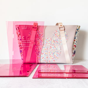 The MINI Wish Tote Major Panels Transparent Acrylic Templates - Set Of 5 - Pink