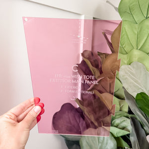 The MINI Wish Tote Major Panels Transparent Acrylic Templates - Set Of 5 - Pink