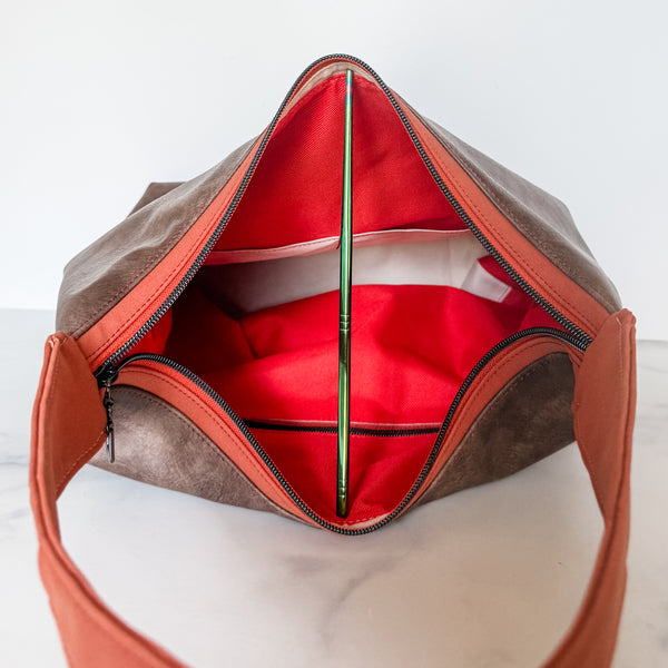 As Seen On OklaRoots - Lii Faux Leather Hobo With CryBaby Bag Charm